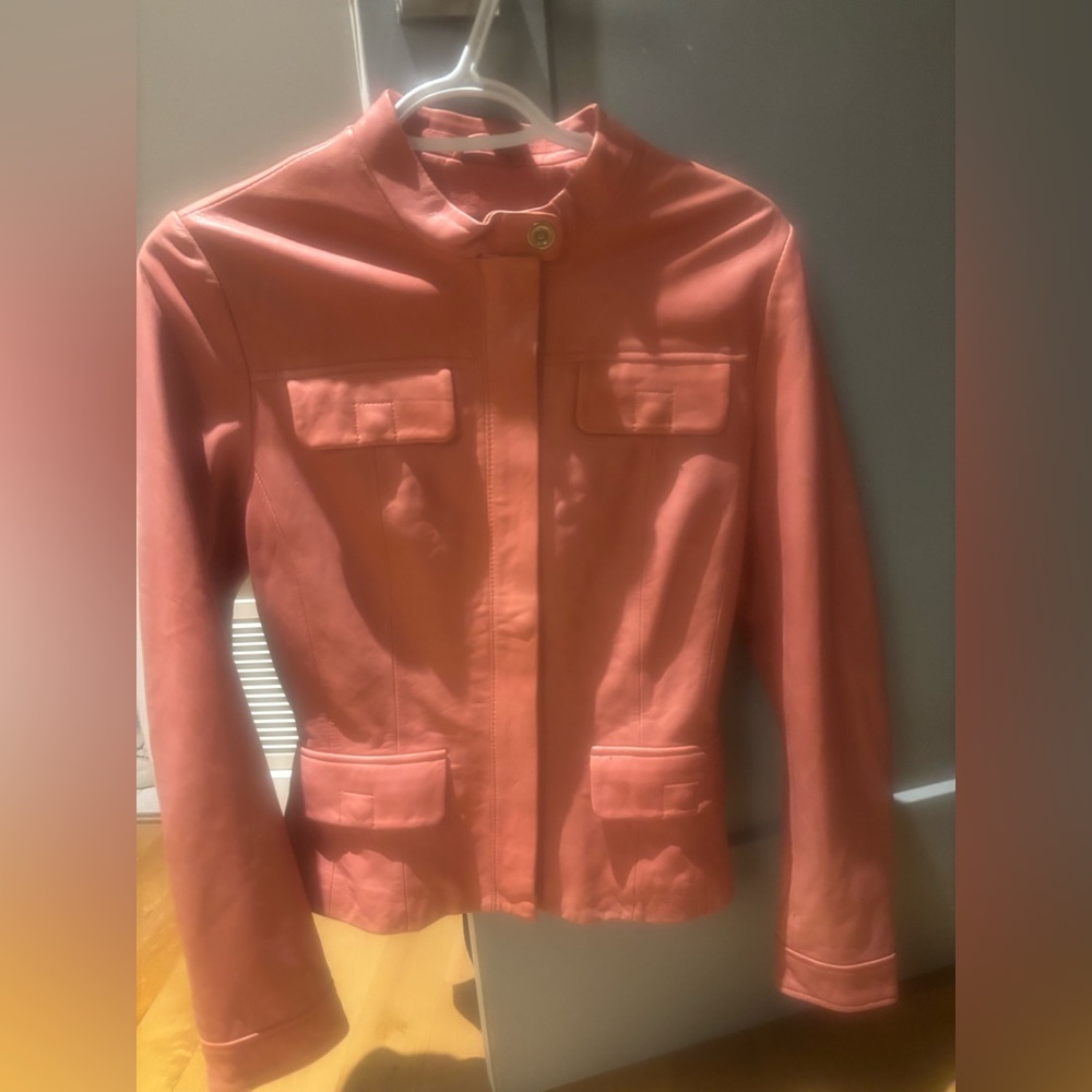NWT genuine leather jacket.  Size xs